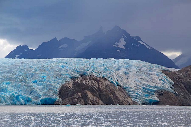 Front van de Greygletsjer. NP Torres del Paine, Chili.