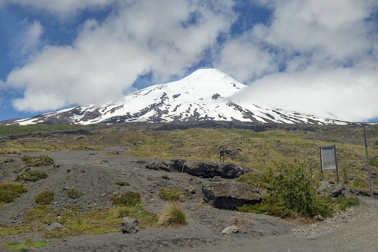 De stratovulkaan Villarica in het gelijknamige NP in Chili.