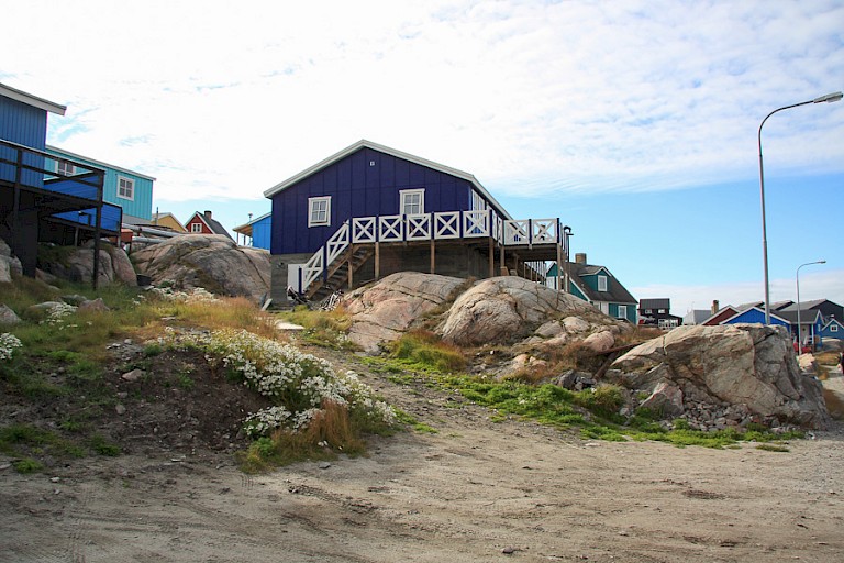 Huizen in Ilulissat.