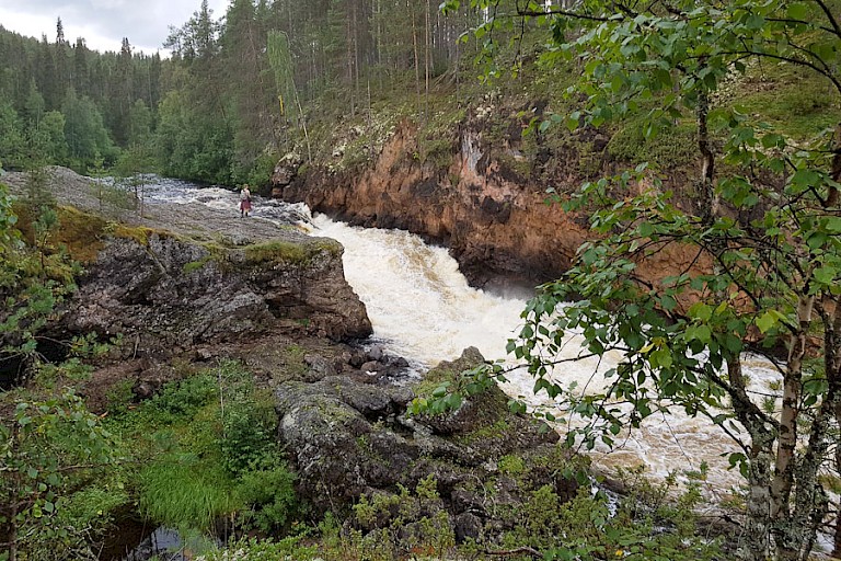 Waterval in Oulanka NP.