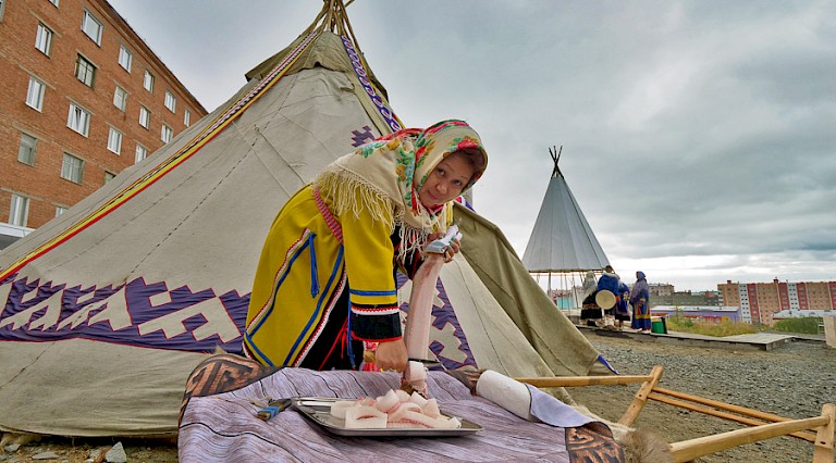 In het openluchtmuseum Taimyr Mow is van alles te zien en leren over de Arctische volkeren van Rusland.