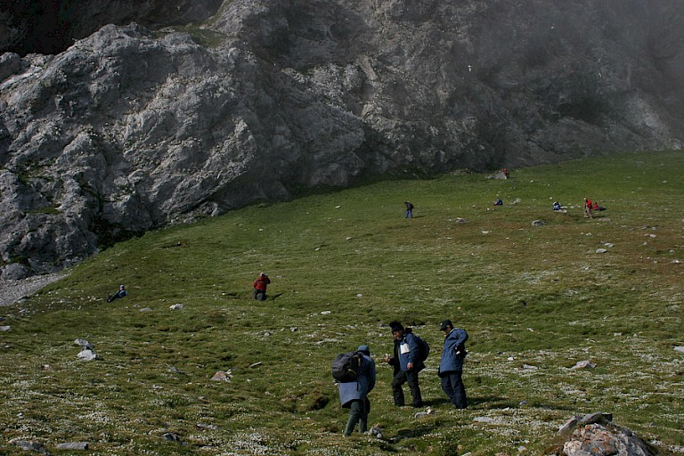 Wandelen op de toendra.