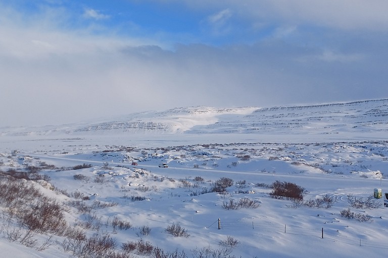 Landschap ten noorden van Borgarnes.
