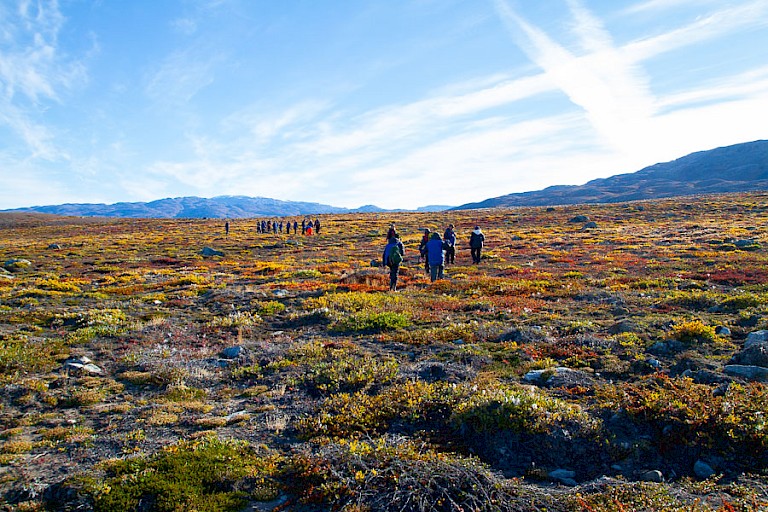Wandelen op de toendra.