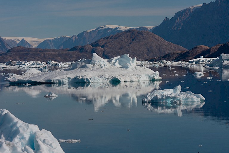 Aankomst bij Oost-Groenland.