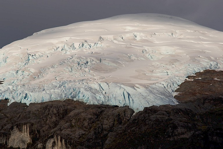 Uitzicht op de Zuidelijke Patagonische IJskap.