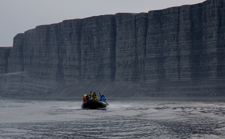 Indrukwekkende vogelklif, eiland Prins Leopold.