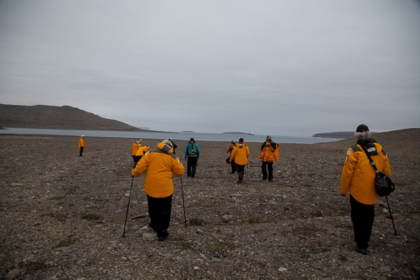 Terug wandelen naar de zodiacs.