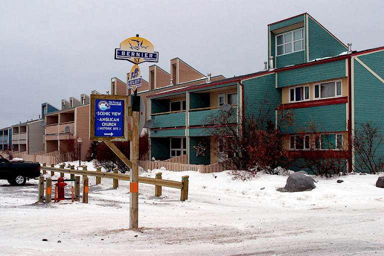 Het straatbeeld van Churchill.