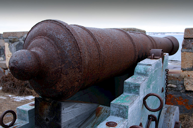 Het kanon bij fort Prince of Whales, Churchill.