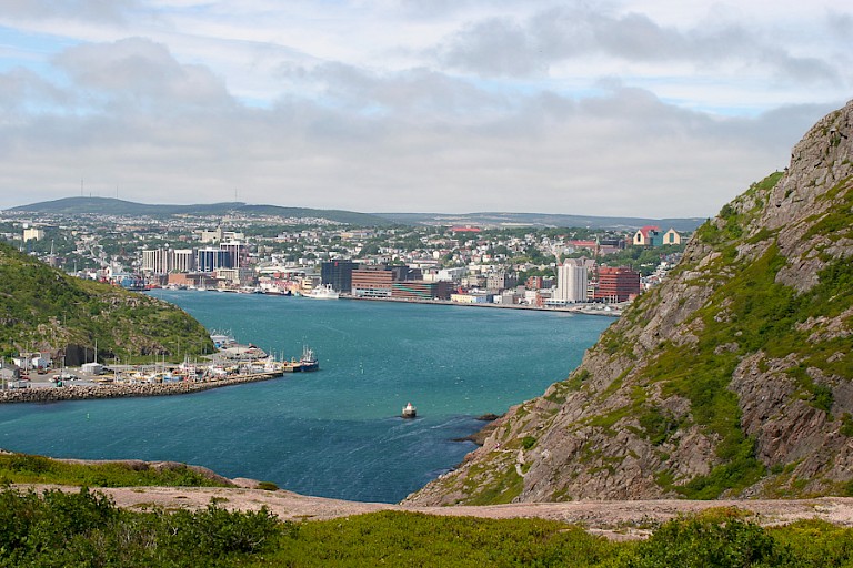 De haven van St. John's Newfoundland.