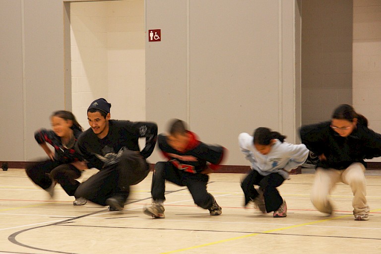 Demonstratie Inuitarts in Hopedale, Labrador.