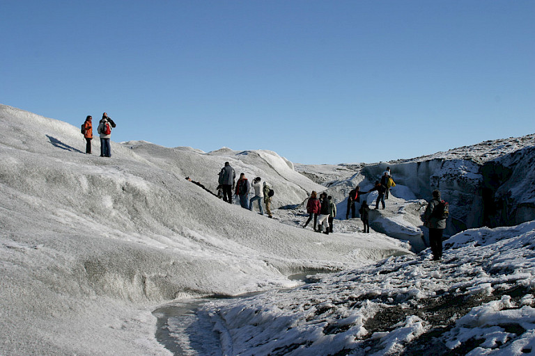 Op de Groenlandse IJskap bij Kangerlussuaq.