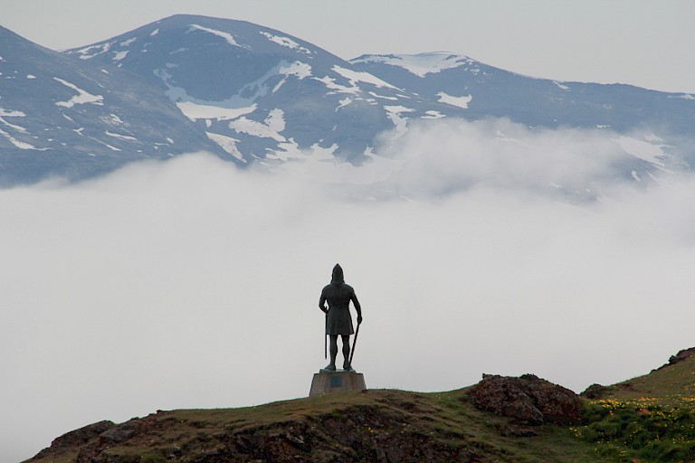 Standbeeld van Erik de Rode in Qassiarsuk, Groenland.