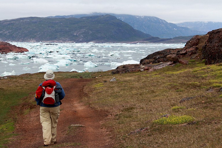 Wandelen naar de Sirmilikfjord, Zuid-Groenland. Foto: José Laanen.