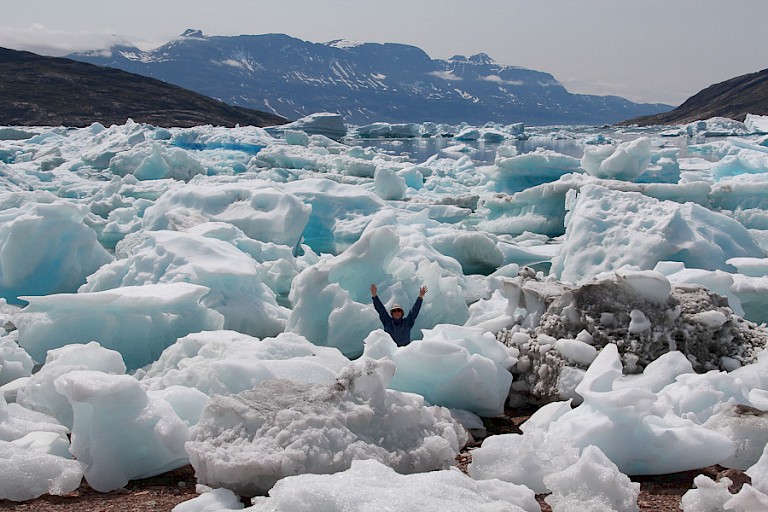 Gestrande ijsbergen in allerlei maten. Foto: Ad Laanen.