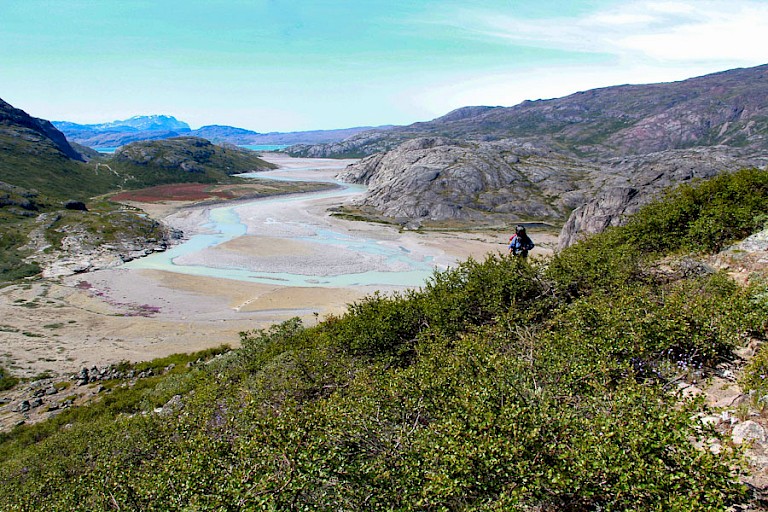 De wandeling naar het plateau dat uitzicht biedt op de Qooroq IJsfjord.