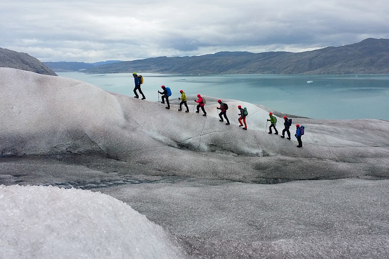 Wandeling op de gletsjer.