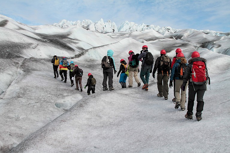 Wandeling op de gletsjer.