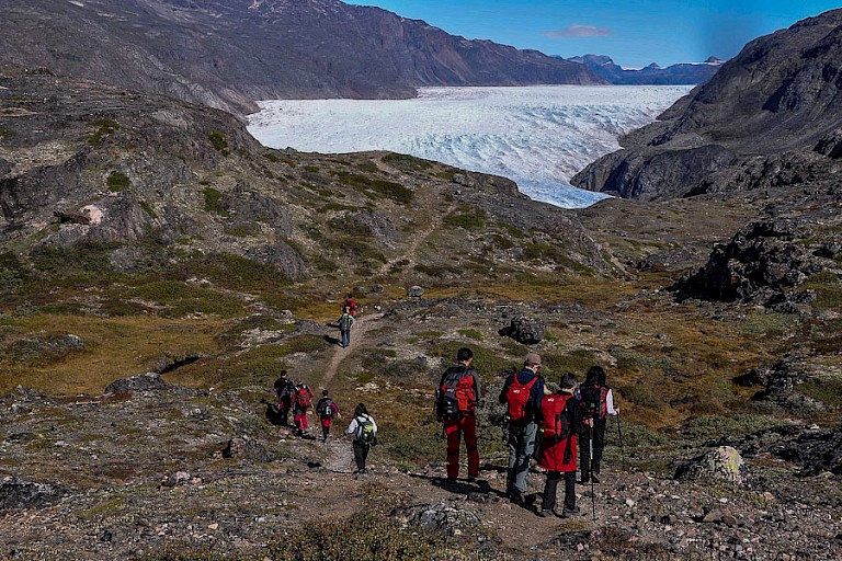 Wandeling door de Bloemenvallei naar de Kiattutgletjser, Narsarsuaq.