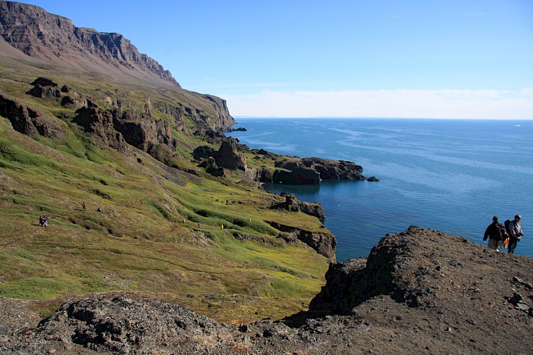 De zuidkust van Disko-eiland.