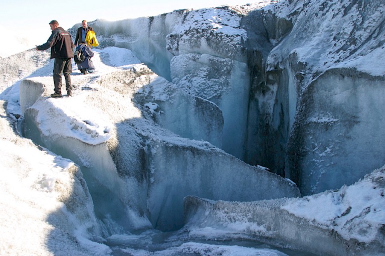 Op de Groenlandse IJskap bij Kangerlussuaq.