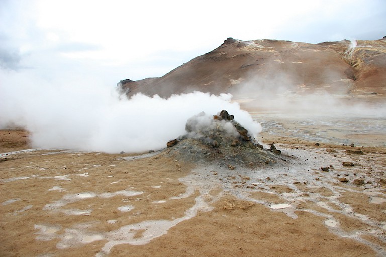 Fumarole bij Námaskarð, IJsland.