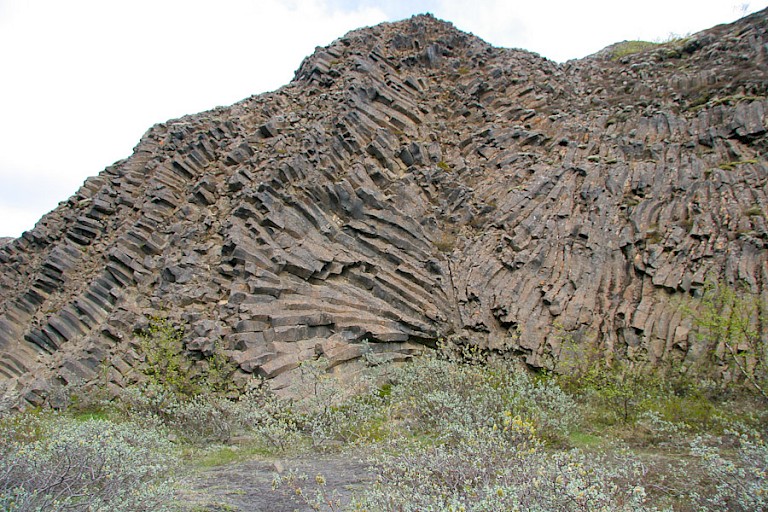 Basaltstructuren bij Hljódaklettar.