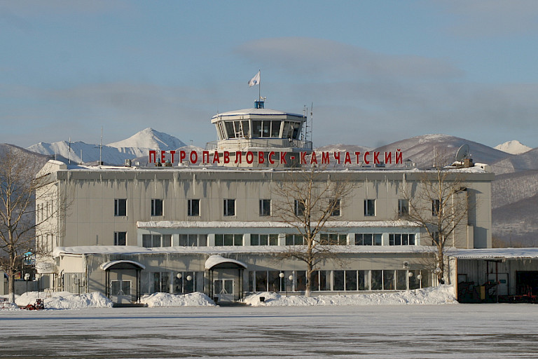 Het vliegveld van Petropavlovsk.