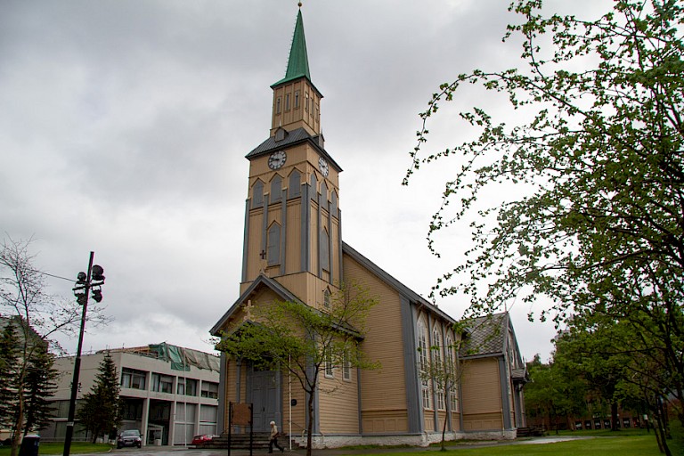Traditionele kerk in Tromsø.