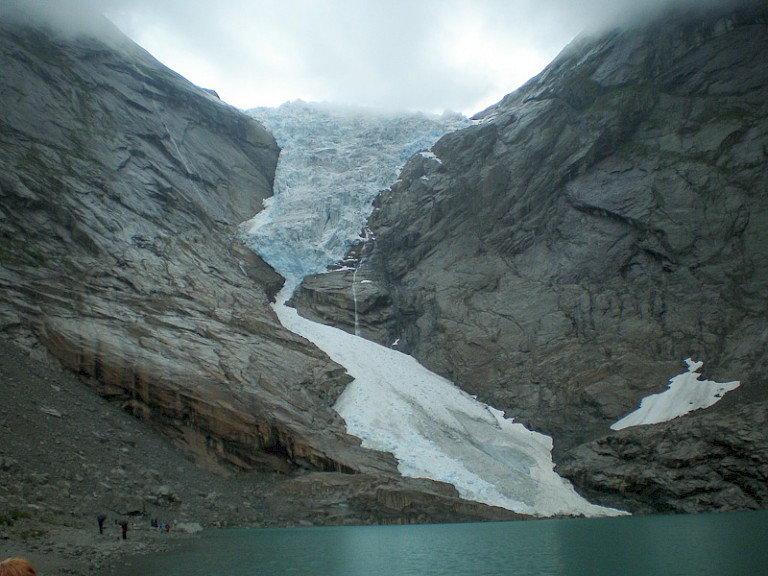 De grote gletsjer Briksdalbreen, Noorwegen.