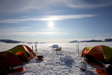 Tentenkamp. Skitrekking Trollheimen, Spitsbergen.