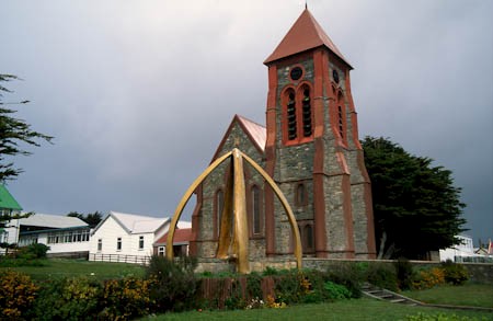 De kerk van Stanley, Falklandeilanden.