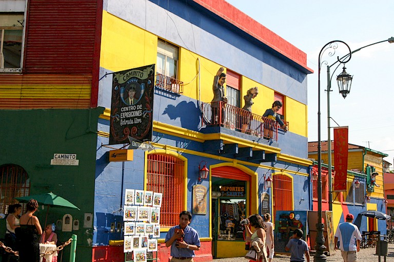 De kleurrijke wijk La Boca.